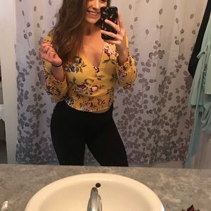 Long Sleeve Flower Top